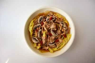 豚肉入り蒸しキャベツの作り方：4