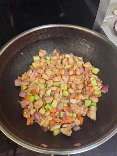 鶏肉と野菜炒めの作り方：7