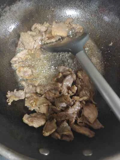 きのこ肉炒めの作り方：3