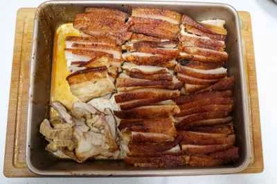 塩漬けカラシナを使った豚バラ肉の煮込みの作り方：12