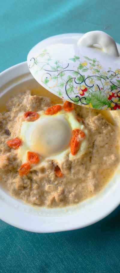 蒸し卵とミートパティのレシピ手順：4