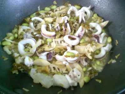 3つの珍味を使った塩野菜炒めの作り方：13