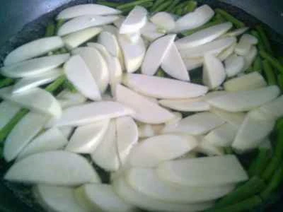 水たけのこのピクルスとリボン豆の炒め物の作り方：7