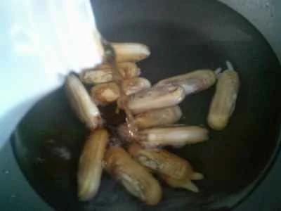 ヘチマとアサリの炒め物の作り方：4