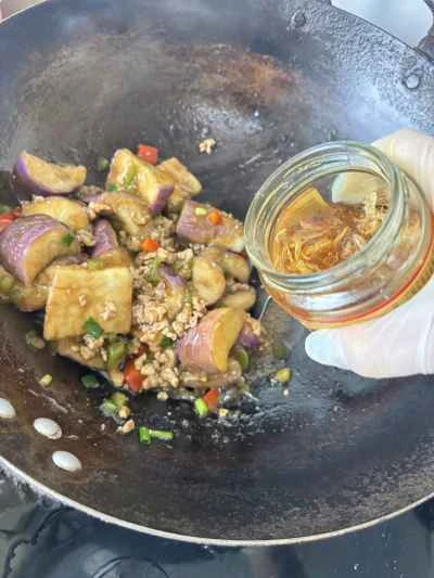 家庭風ナス炒めレシピの手順：17