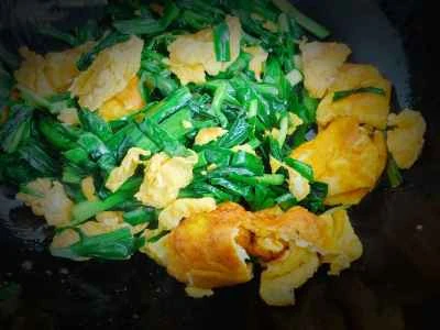 チャイブ入り卵炒めの作り方：7