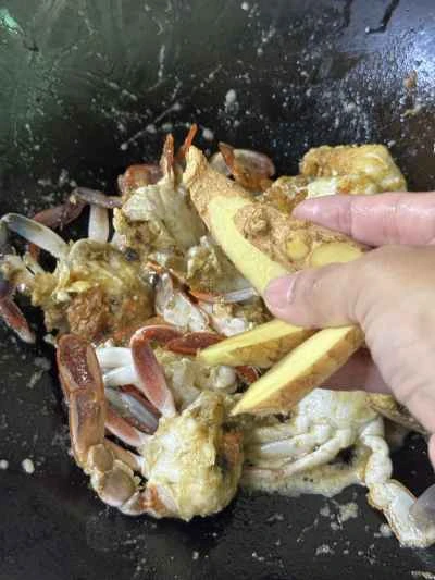 カニ入り餅炒めの作り方：7