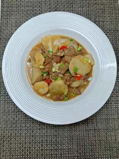 タロイモと牛肉の作り方：17