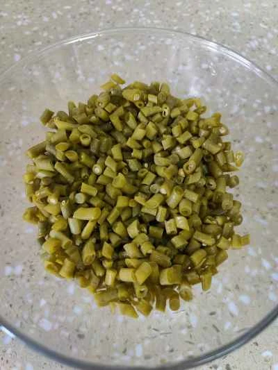 ひき肉とインゲンの漬物を作る手順：3