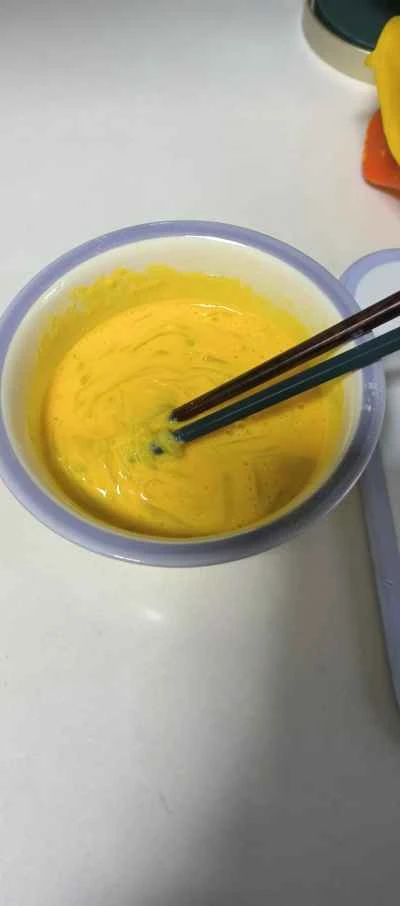 レタスと卵のパンケーキの作り方:3