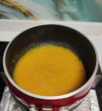 カボチャジュースでナマコを作る手順：3