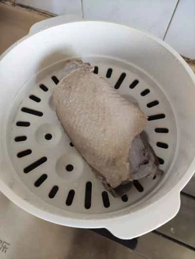 サツマイモと鴨の胸肉の作り方：1