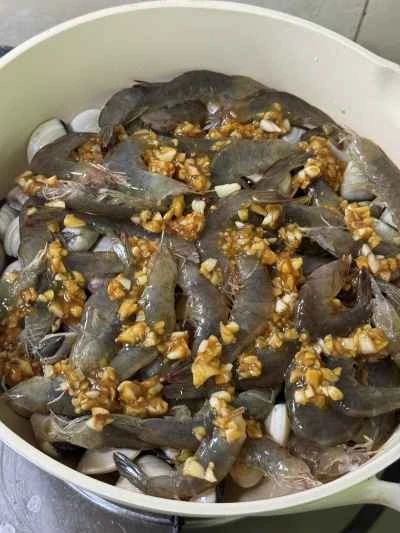 アサリと焼きエビの作り方：10