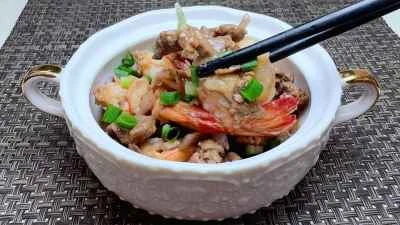 エビと牛肉の炒め物の作り方：17