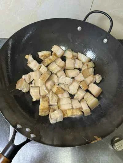 塩漬けカラシナ入り蒸し豚バラ肉の作り方：3