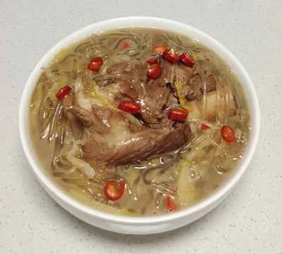 豚足の煮込みとキャベツの漬物、春雨の作り方：7