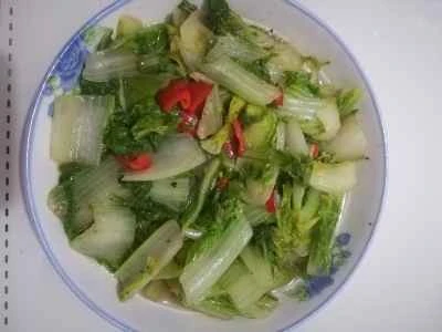 緑野菜炒めの作り方：6