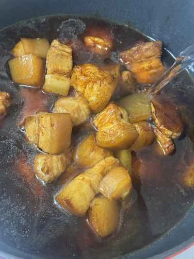 さつまいも澱粉団子入り豚肉の煮込みの作り方：8