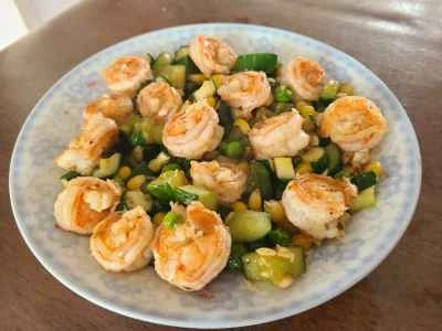 きゅうりとエビの炒め物の作り方：7