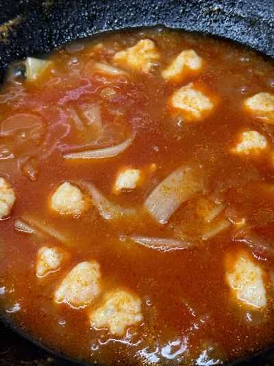 四川麺入りトマトエビペーストの作り方：11