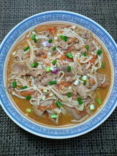 トマト、エノキ茸、牛肉の作り方：10