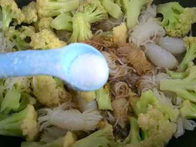 こんにゃくの結び目とカリフラワーの炒め物の作り方：8