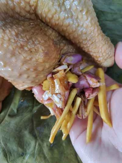 蓮の葉チキンのレシピ手順：9