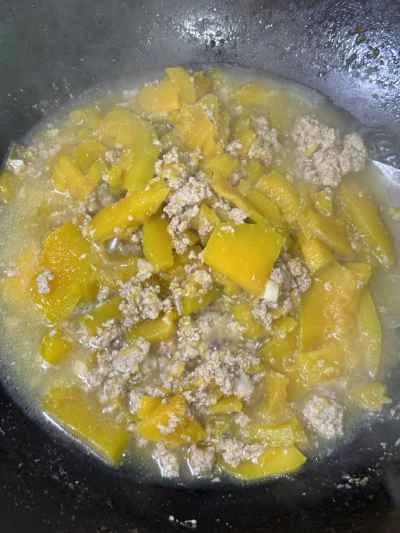 ひき肉入りかぼちゃ炒めの作り方：9