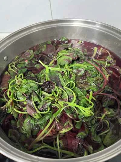 アマランサスのスープを作る手順：3