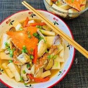 生姜、ネギ、カニ入り餅炒めの作り方：4