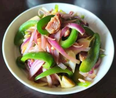 ピーマン、玉ねぎ、ソーセージ炒めの作り方：7