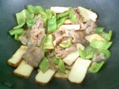 牛肉と乾燥豆腐とピーマンの炒め物の作り方：9
