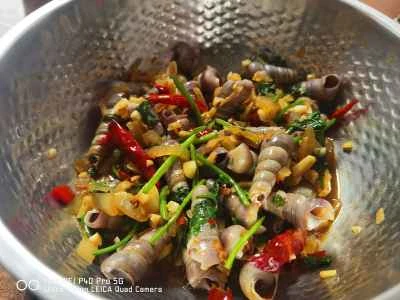 スパイシーなカタツムリ炒めの作り方：9