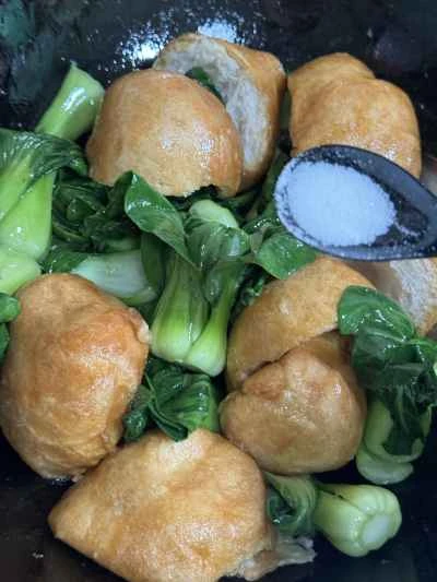 上海風白菜のグルテン炒めの作り方：6