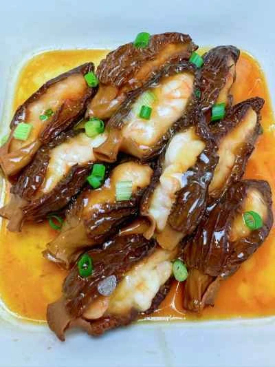 アミガサタケを詰めたエビペーストの作り方：13