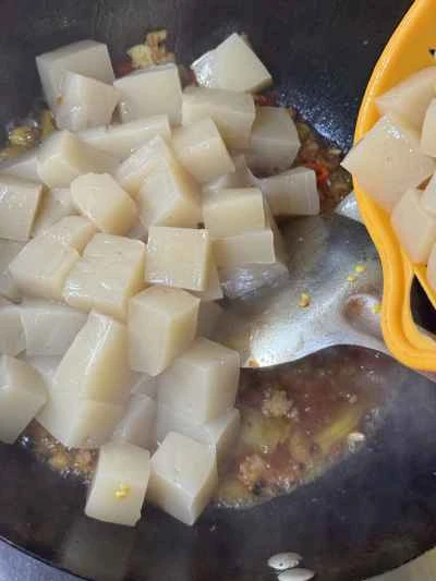 刻んだ唐辛子、ひき肉、こんにゃくの作り方：10