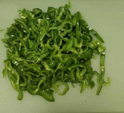 ピーマンと豆腐の炒め物の作り方：1