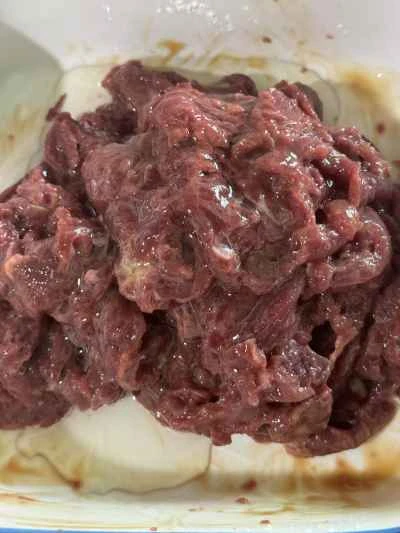 きゅうりの皮と牛肉の炒め物の作り方：4