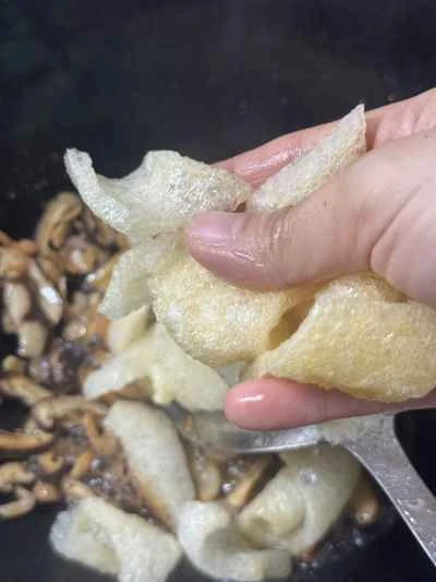 椎茸と干しエビの豚皮煮込みの作り方：8