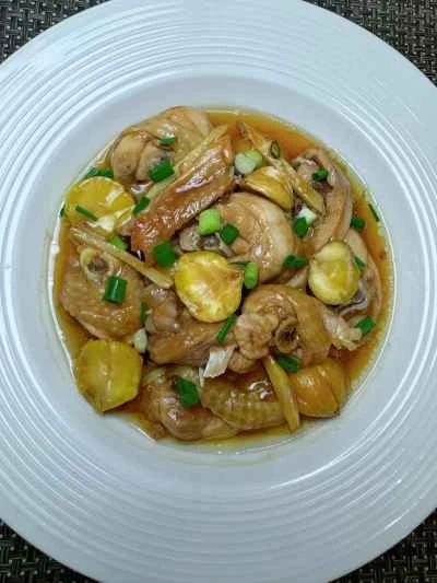 蒸し鶏と栗のレシピ手順：12