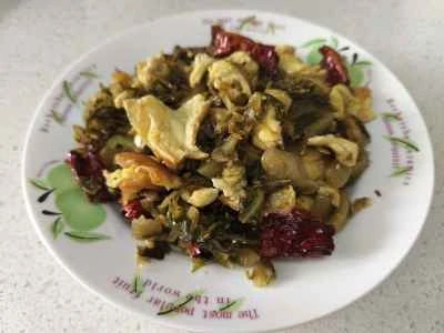 からし菜の漬物と卵炒めの作り方：6