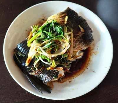 蒸しソウギョの腹身のレシピ手順：7