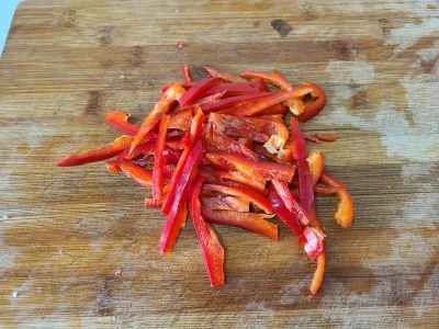 レンコンと赤唐辛子の炒め物の作り方：3