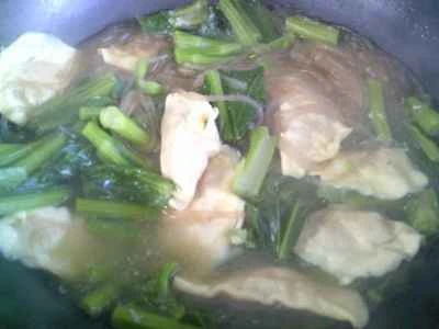 卵餃子、チンゲン菜、サツマイモ麺の作り方：9