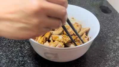 ニンニク風味の豚モツの作り方：9