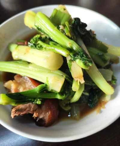 秋の香りの苔を使った豚足炒めのレシピ