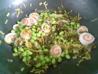 枝豆入り塩野菜かまぼこの炒め物の作り方：8