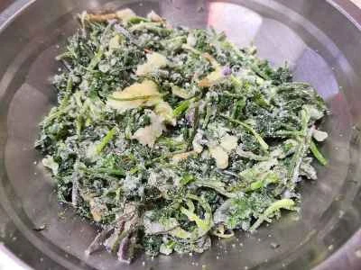 蒸しコリアンダーのレシピ手順：8