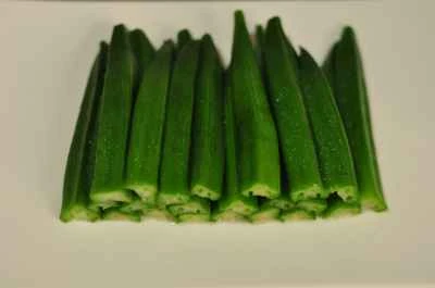 湯通ししたオクラの作り方：3