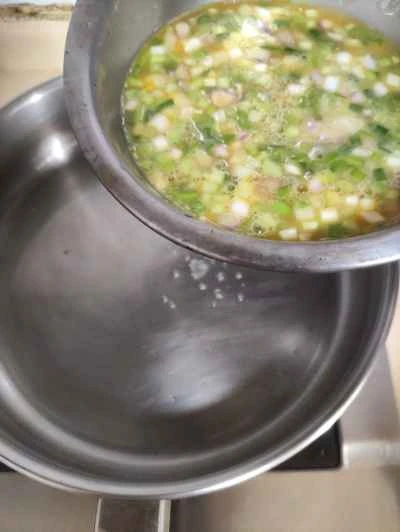 ネギ入りスクランブルエッグの作り方:5